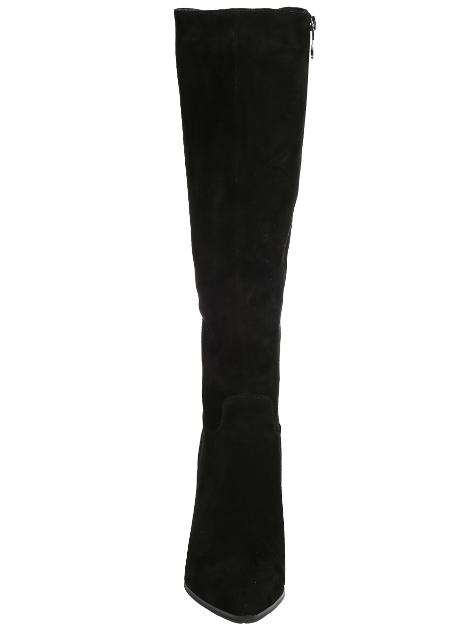 Елегантни дамски ботуши от естествен велур в черно 1I-25875 black suede