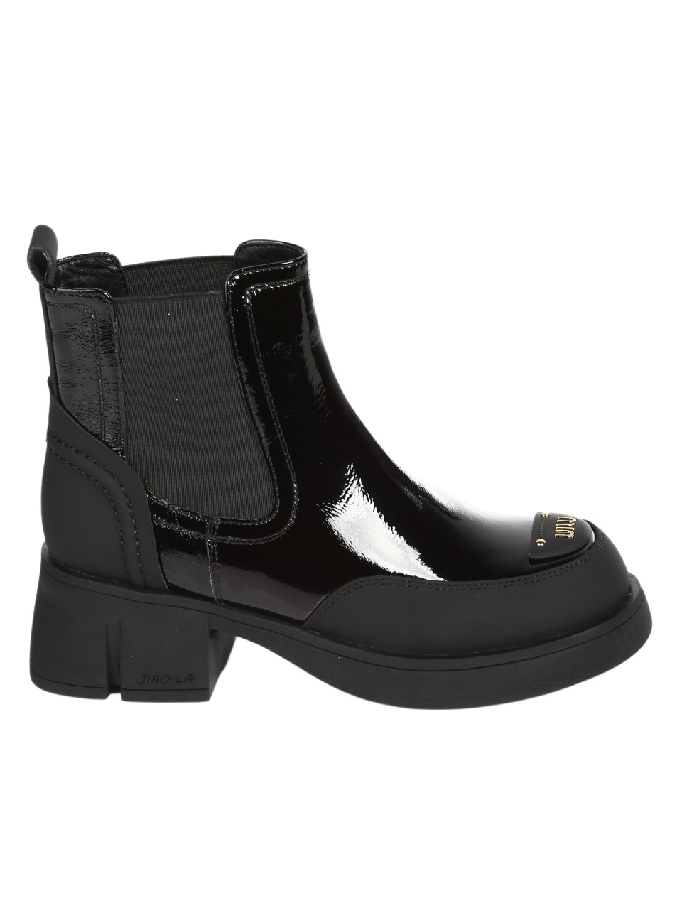 Ежедневни дамски боти от естествен лак в черно 2I-25883 black (24607)