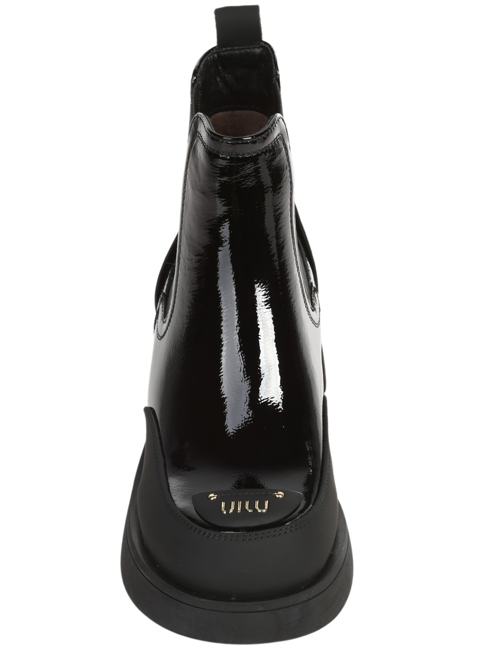 Ежедневни дамски боти от естествен лак в черно 2I-25883 black (24607)