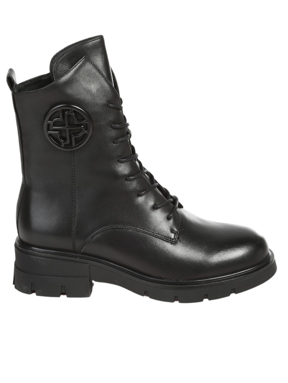 Ежедневни дамски боти от естествена кожа в черно 2I-25884 black (24615)