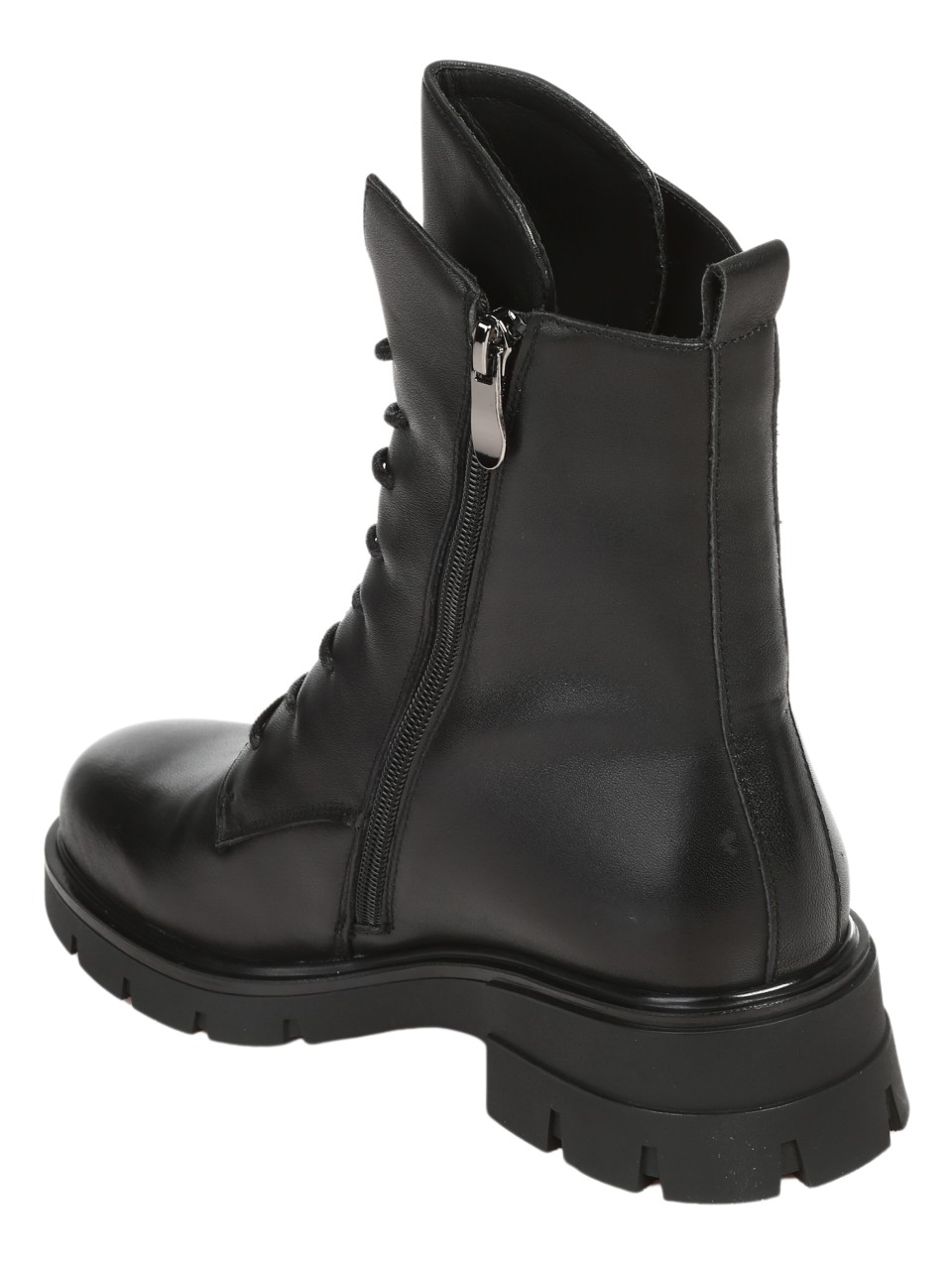 Ежедневни дамски боти от естествена кожа в черно 2I-25884 black (24615)