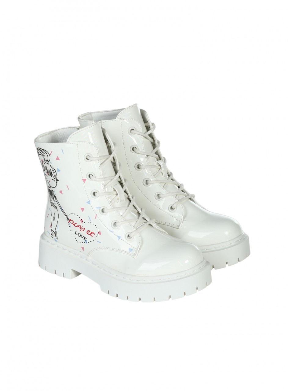 Детски боти в бяло 19R-25543 white