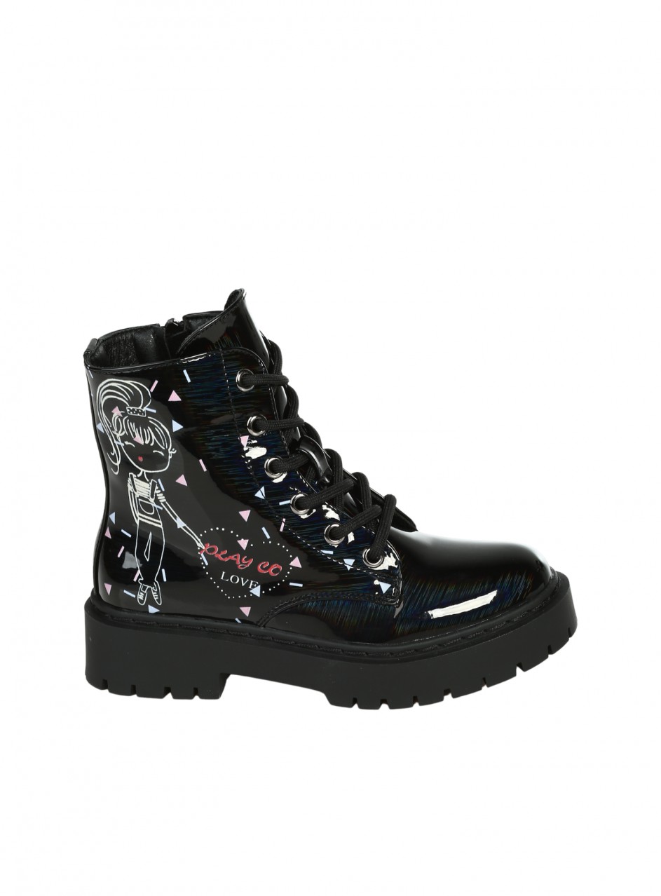 Детски боти в черно 19R-25543 black