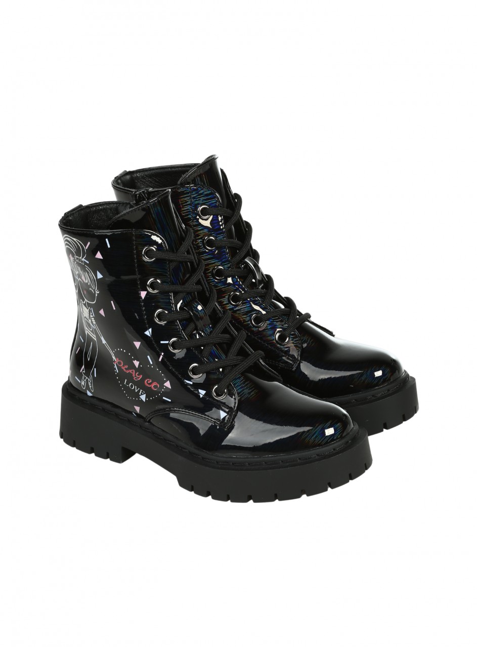 Детски боти в черно 19R-25543 black