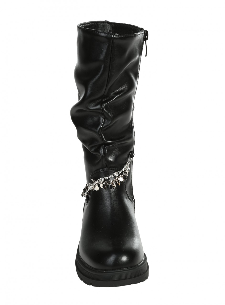 Детски ботуши в черно 19R-25548 black