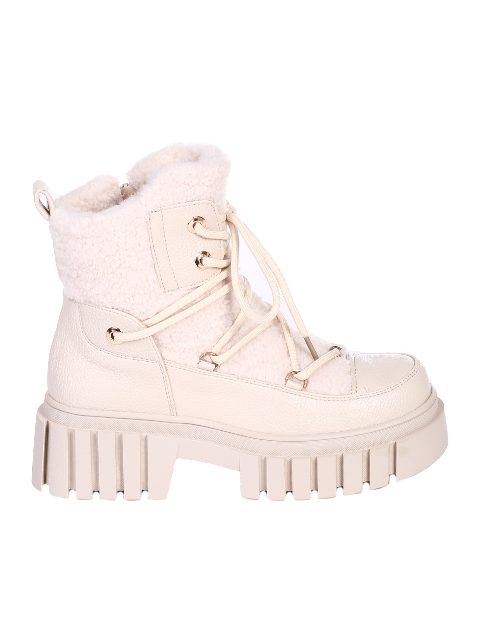 Ежедневни дамски боти в бежово 2R-25554 lt.beige (24577)