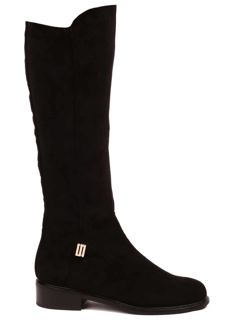 Ежедневни дамски ботуши в черно 1R-25556 black microfiber (24581)(22519)