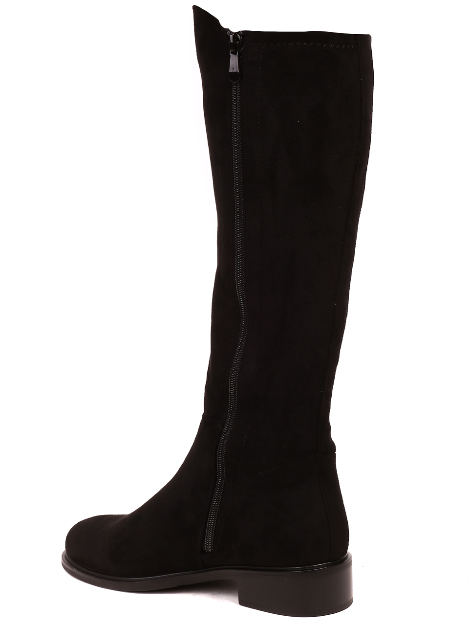 Ежедневни дамски ботуши в черно 1R-25556 black microfiber (24581)(22519)