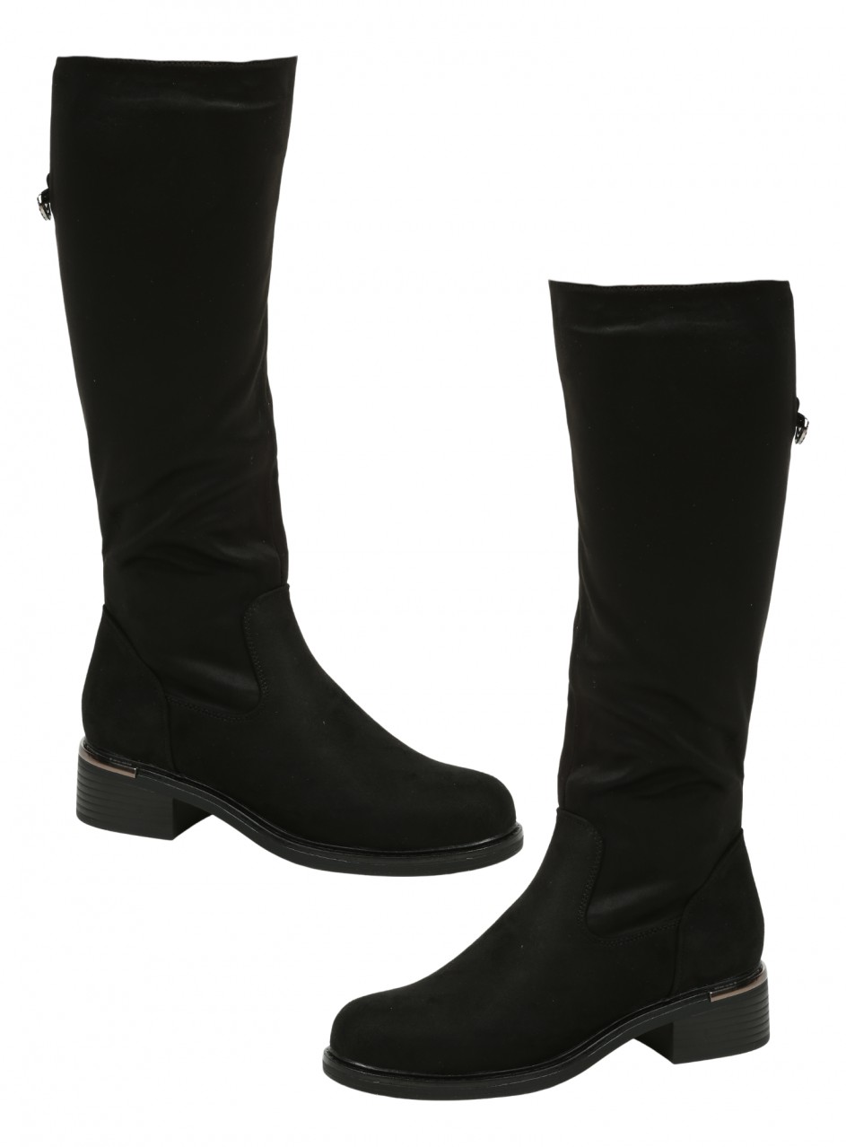 Елегантни дамски ботуши в черно 1R-25565 black (24580)
