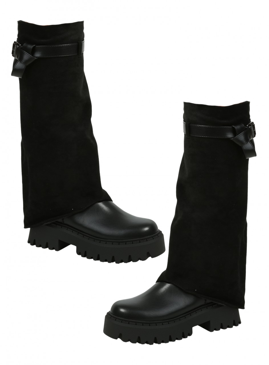 Ежедневни дамски ботуши в черно 1R-25575 black
