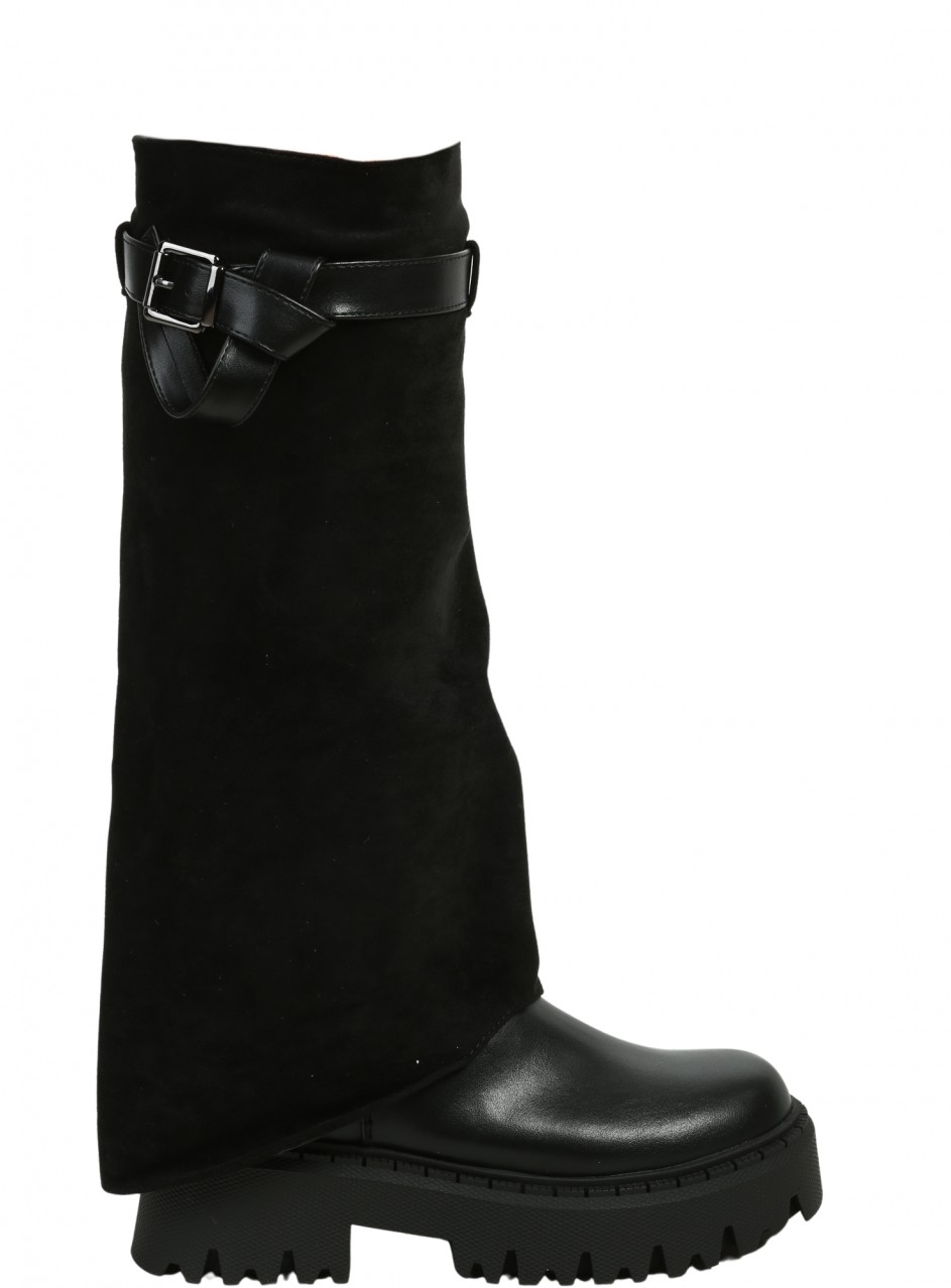 Ежедневни дамски ботуши в черно 1R-25575 black