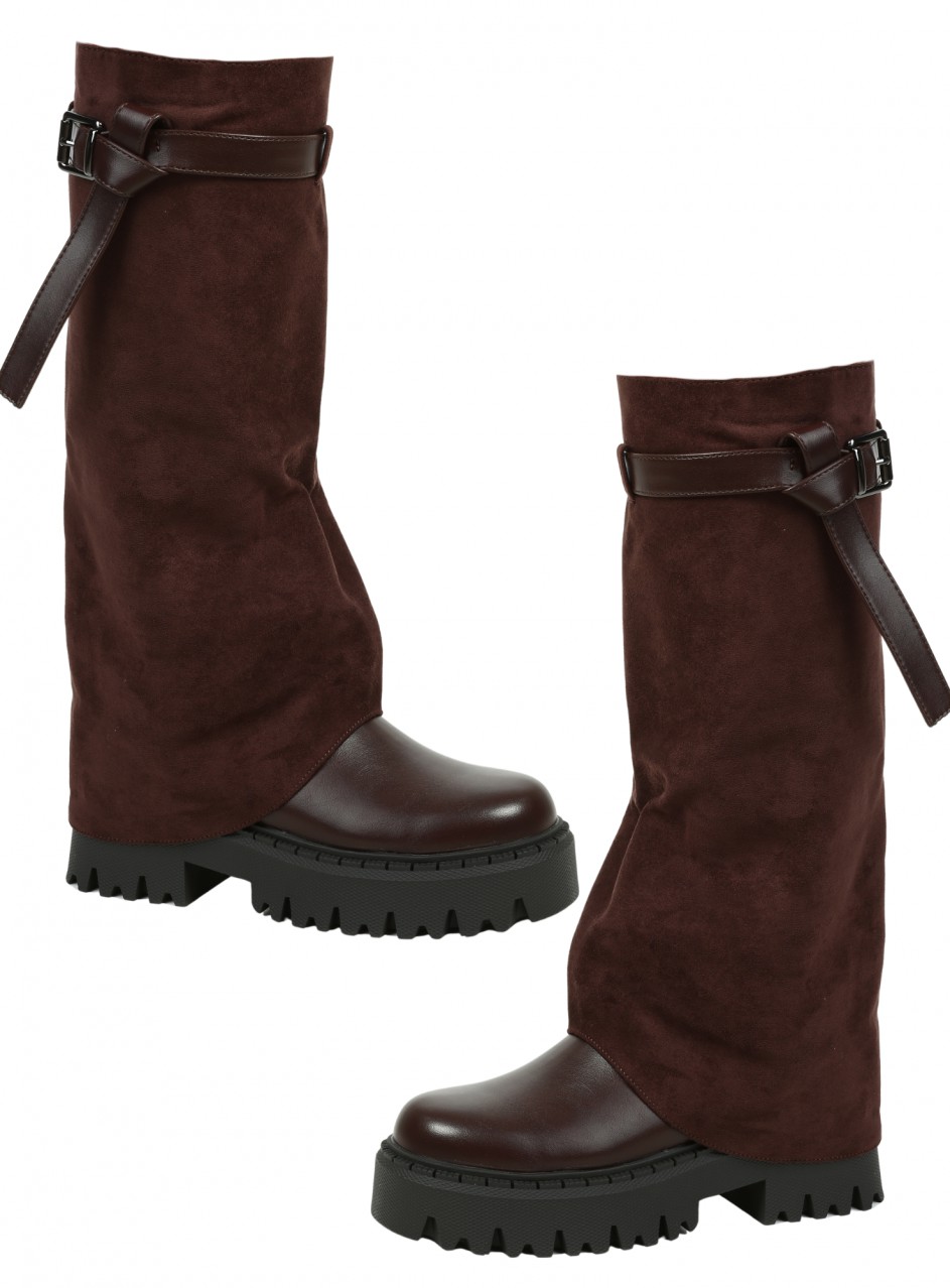 Ежедневни дамски ботуши в кафяво 1R-25575 brown