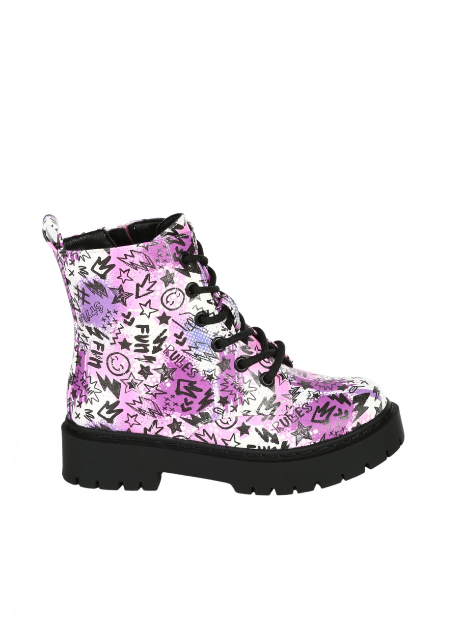 Детски боти в бяло 19R-25635 multicolor
