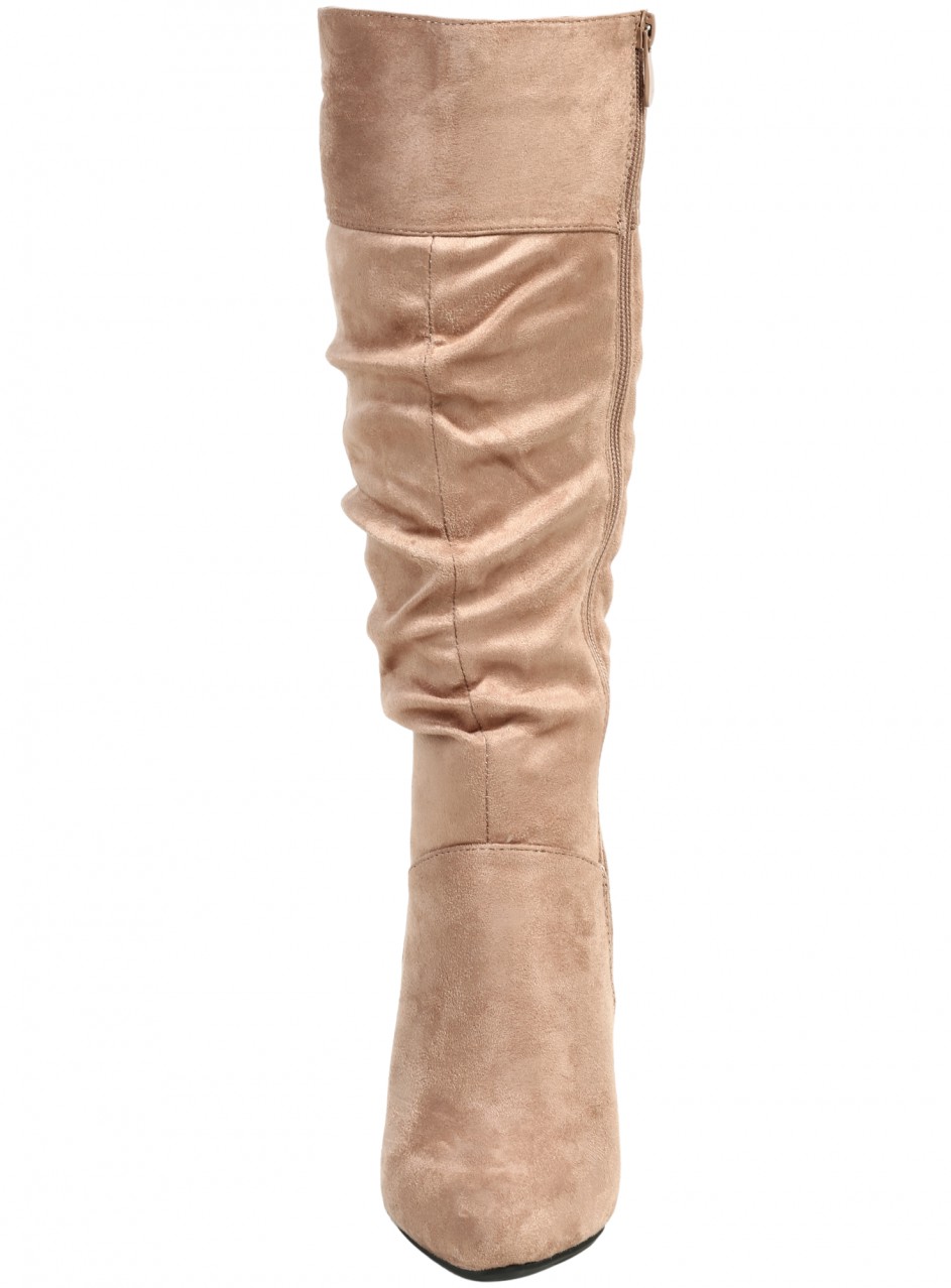 Елегантни дамски ботуши в бежово 230984BGD khaki