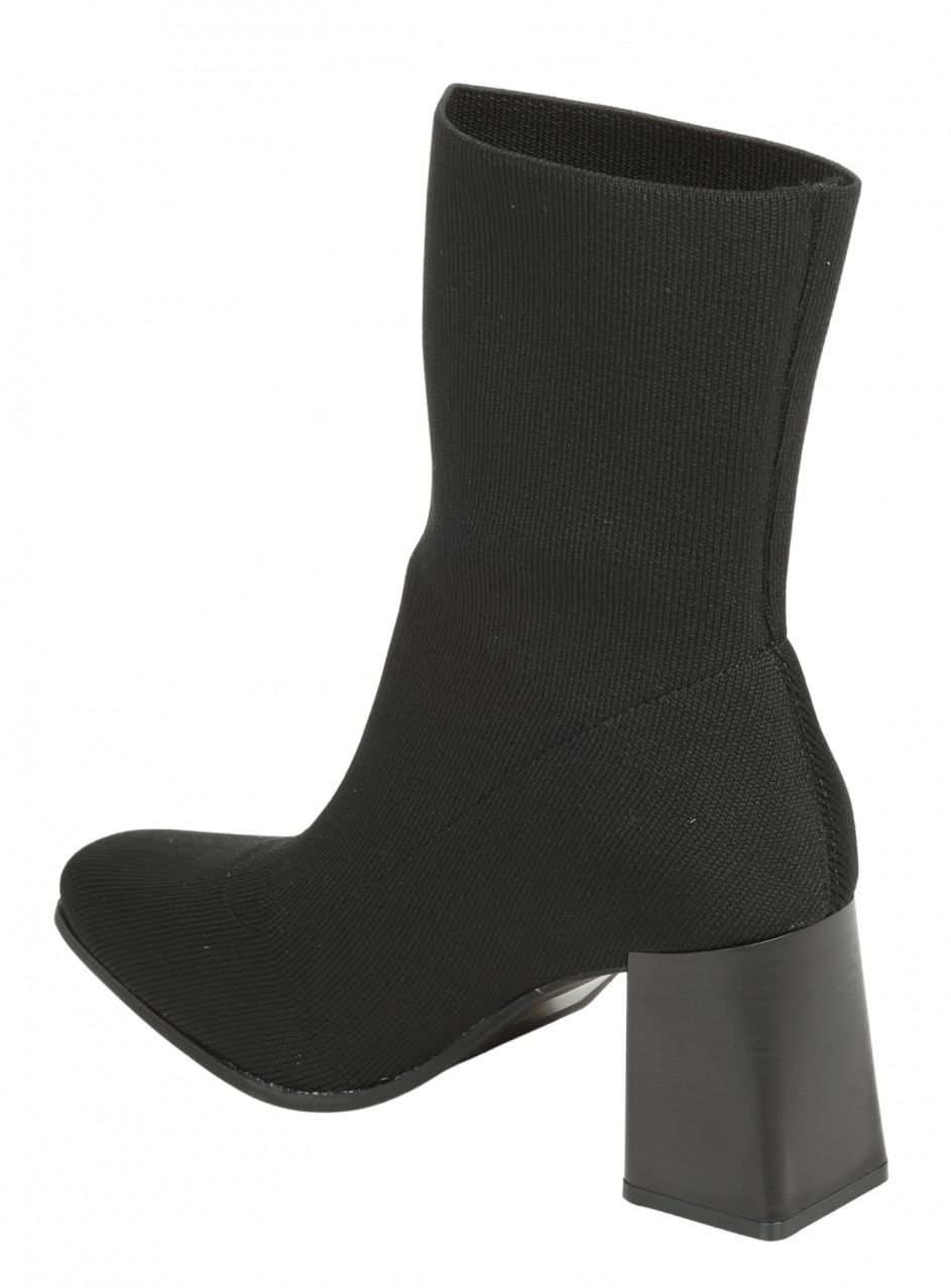 Ежедневни дамски боти на ток в черно 2R-25634 black