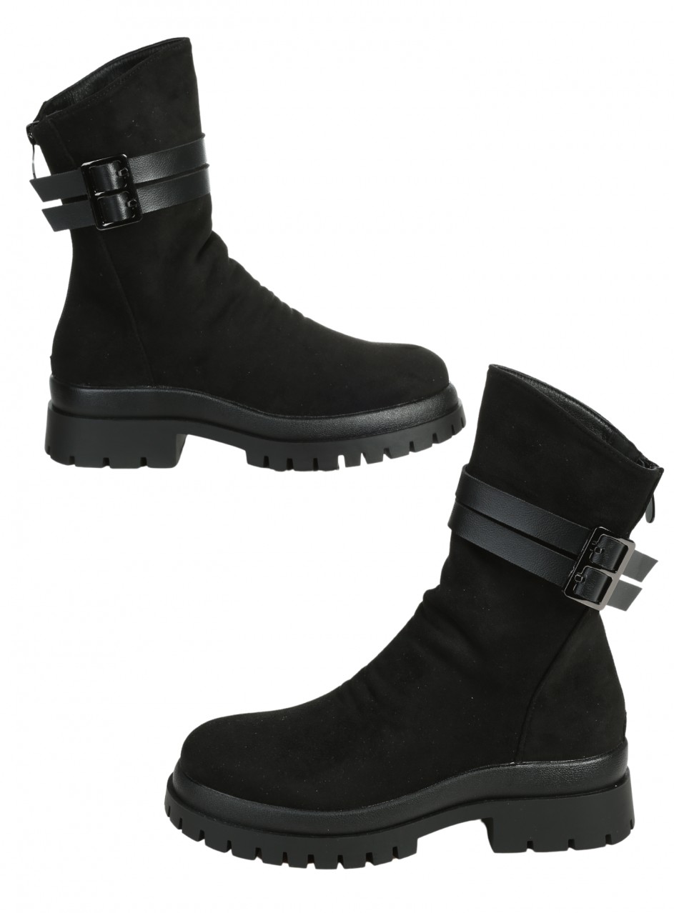 Ежедневни дамски боти в черно 2R-25561 black