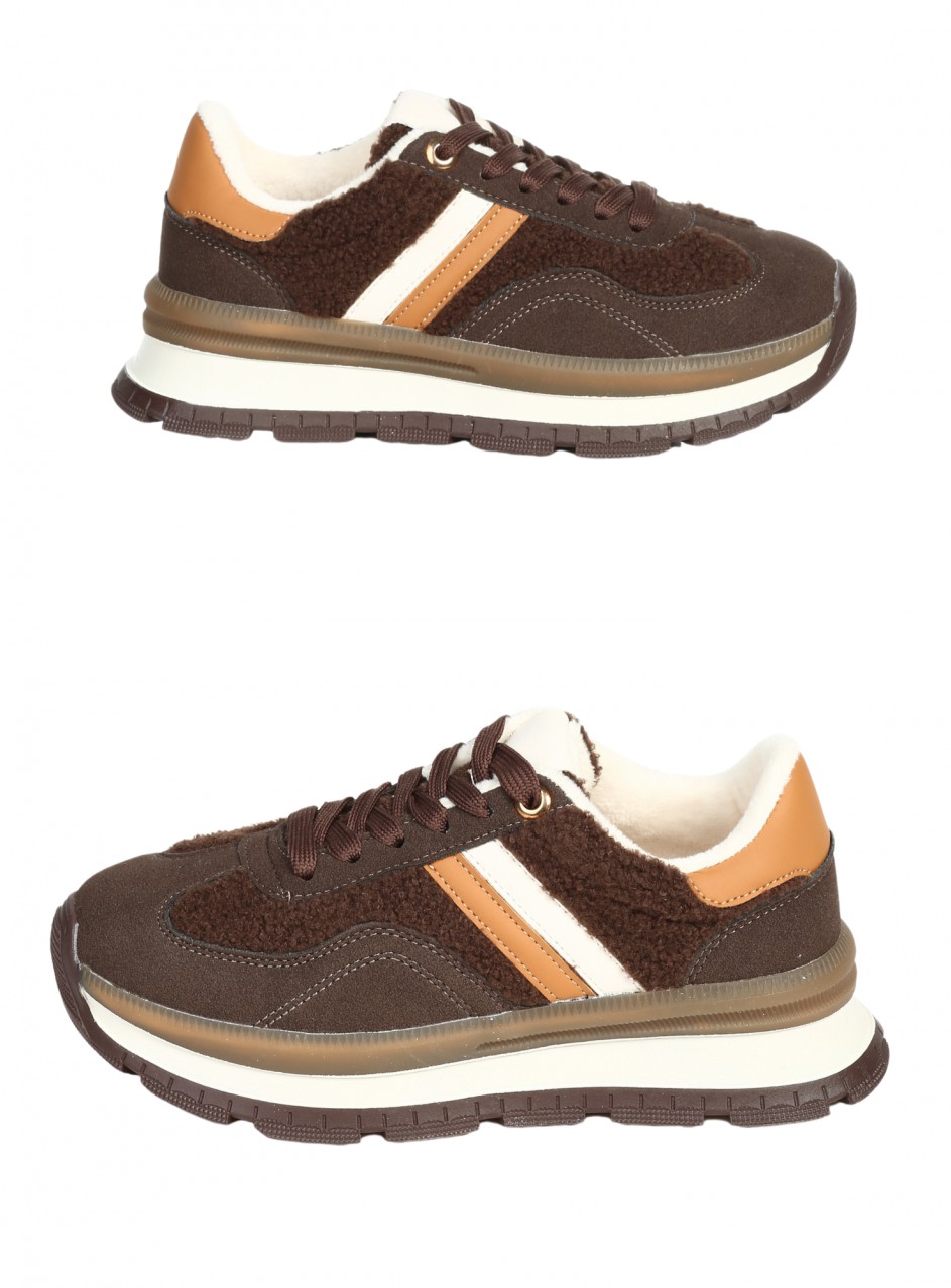 Ежедневни дамски обувки в кафяво 3U-25504 brown