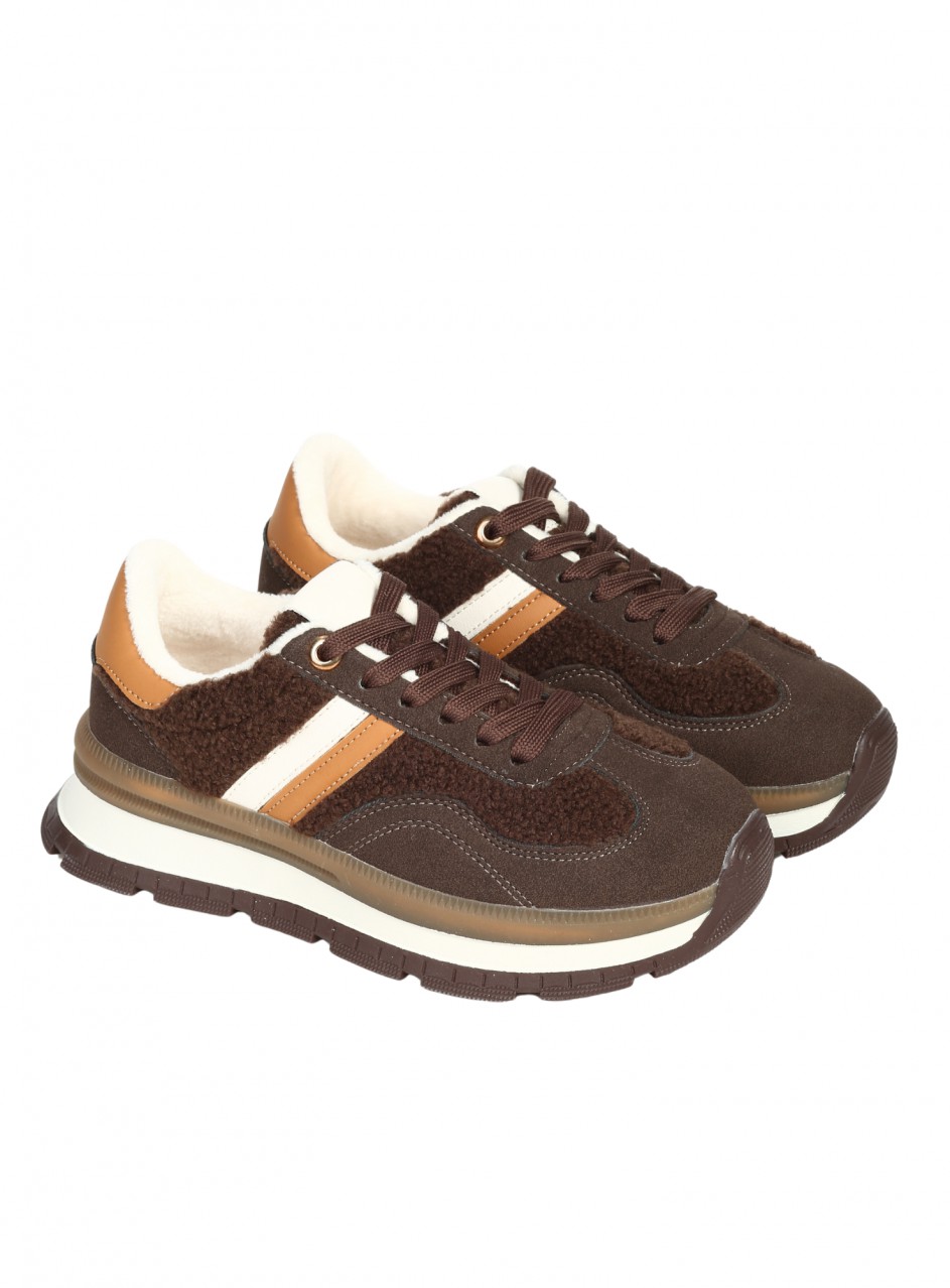Ежедневни дамски обувки в кафяво 3U-25504 brown