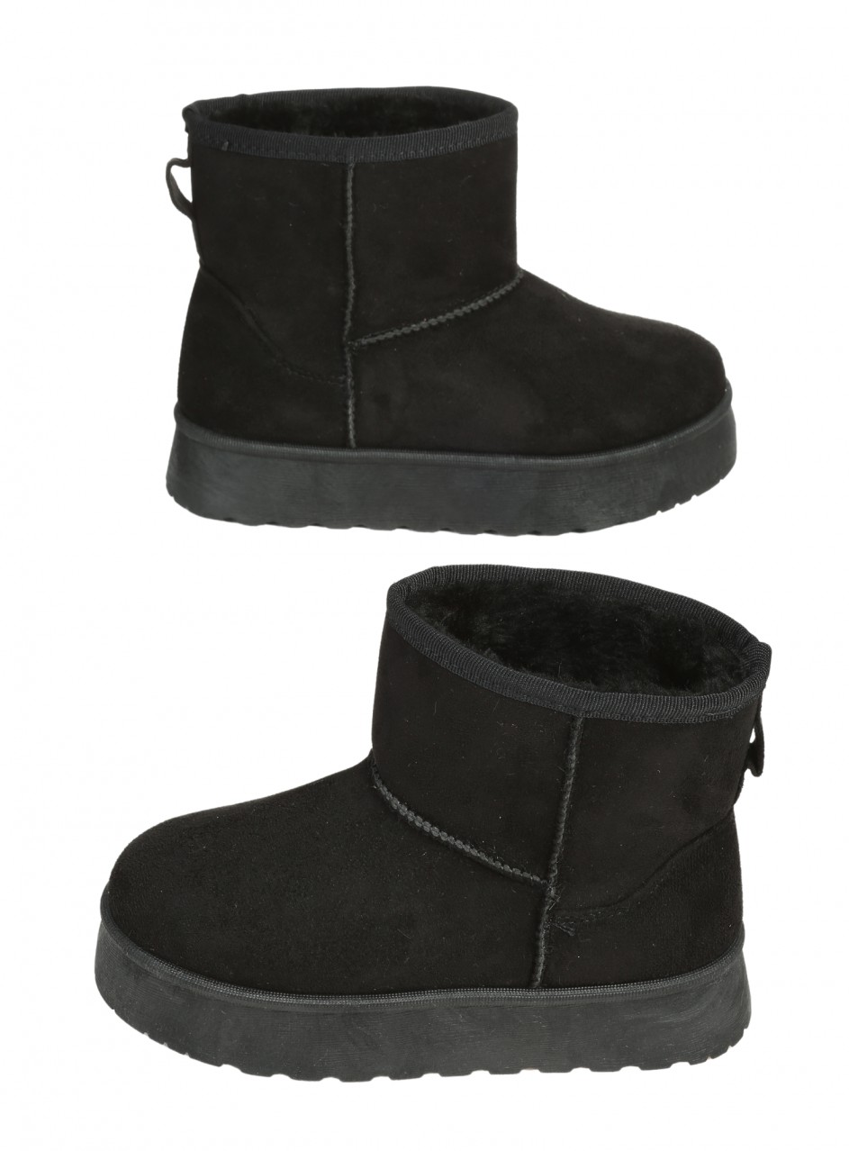 Детски боти от текстил в черно 18U-25593 black