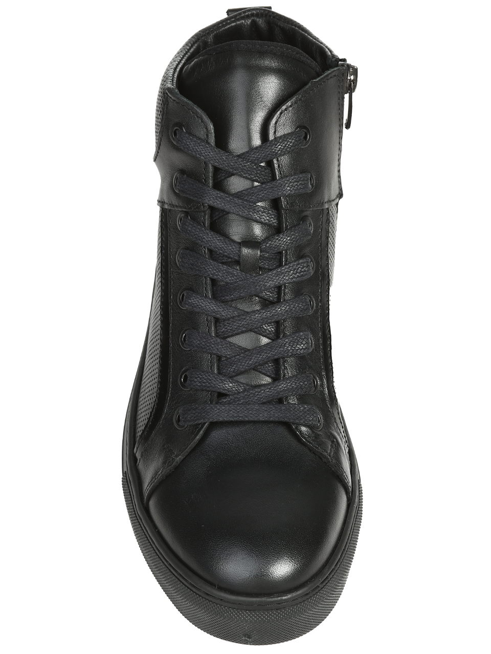 Ежедневни мъжки боти от естествена кожа в черно 6AT-25708 black (24801)