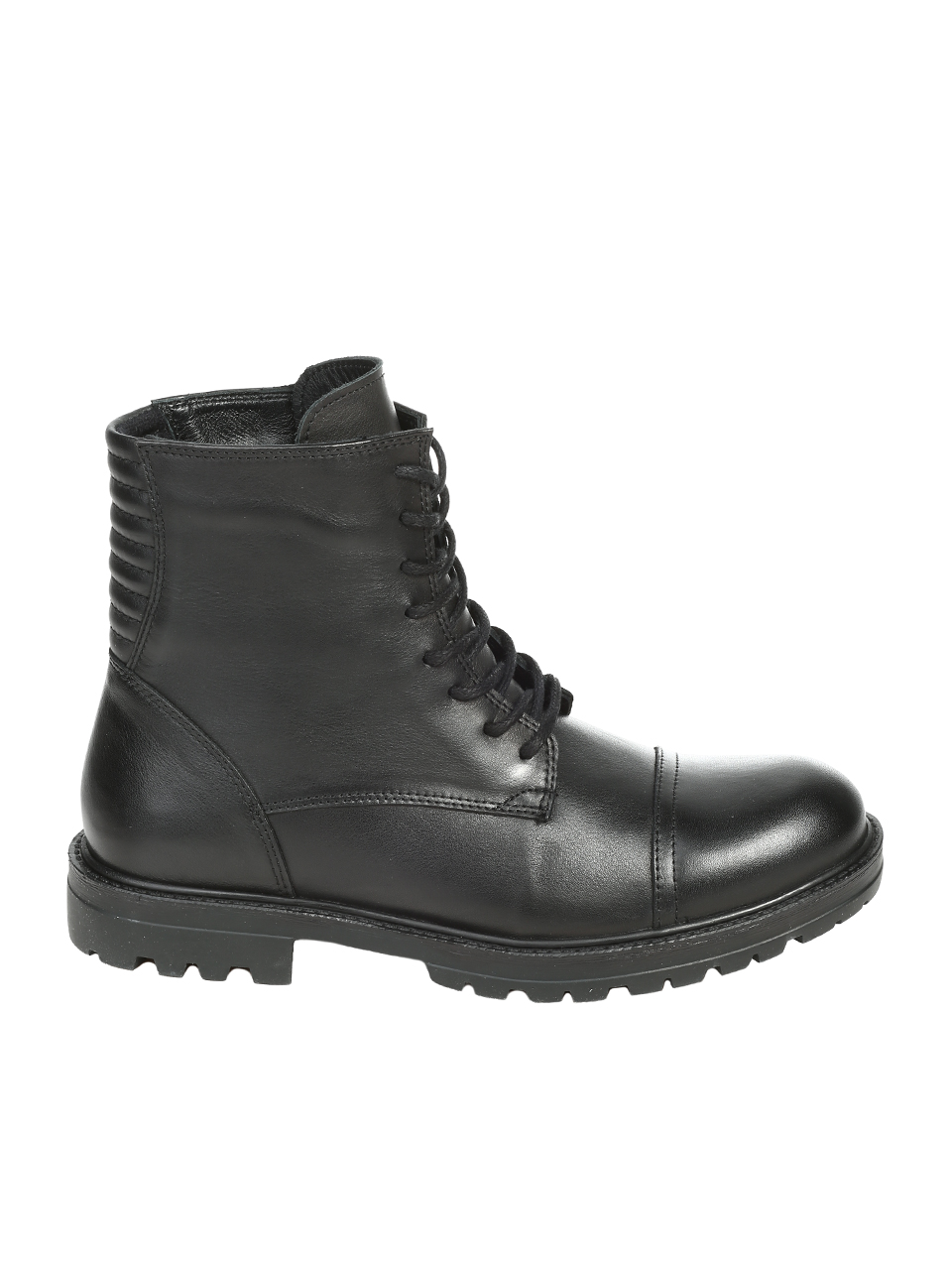 Ежедневни мъжки боти от естествена кожа в черно 6AT-25709 black (24802)