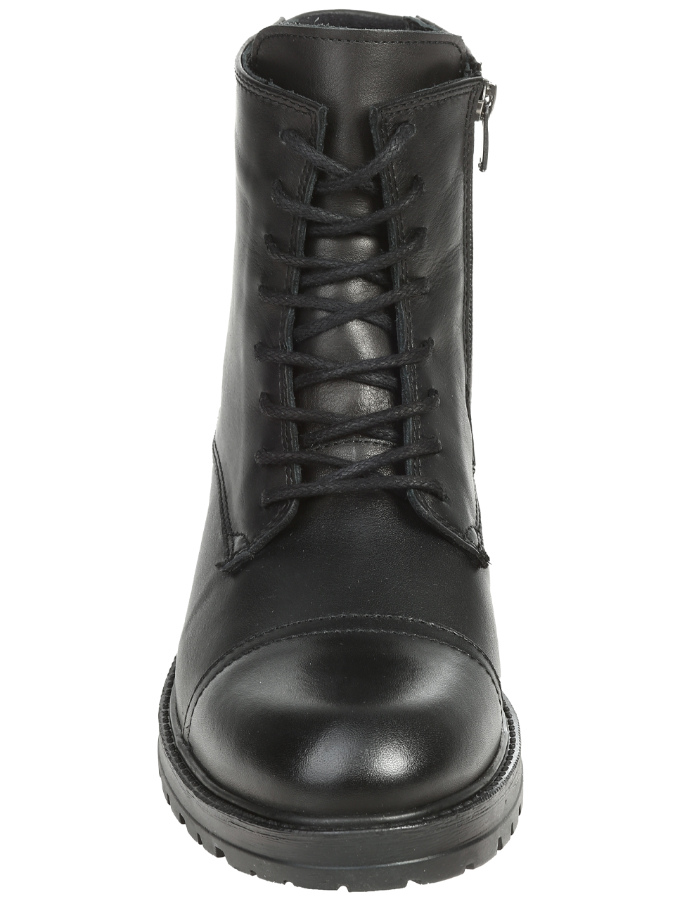 Ежедневни мъжки боти от естествена кожа в черно 6AT-25709 black (24802)