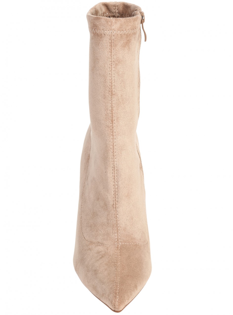 Елегантни дамски боти, на ток, в бежово 2M-25590 beige