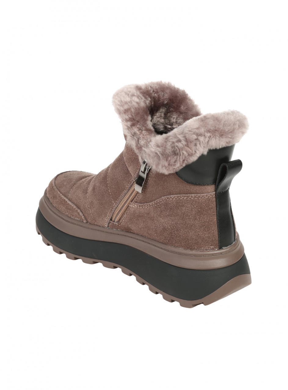 Детски боти от естествен велур в кафяво 19I-25896 brown