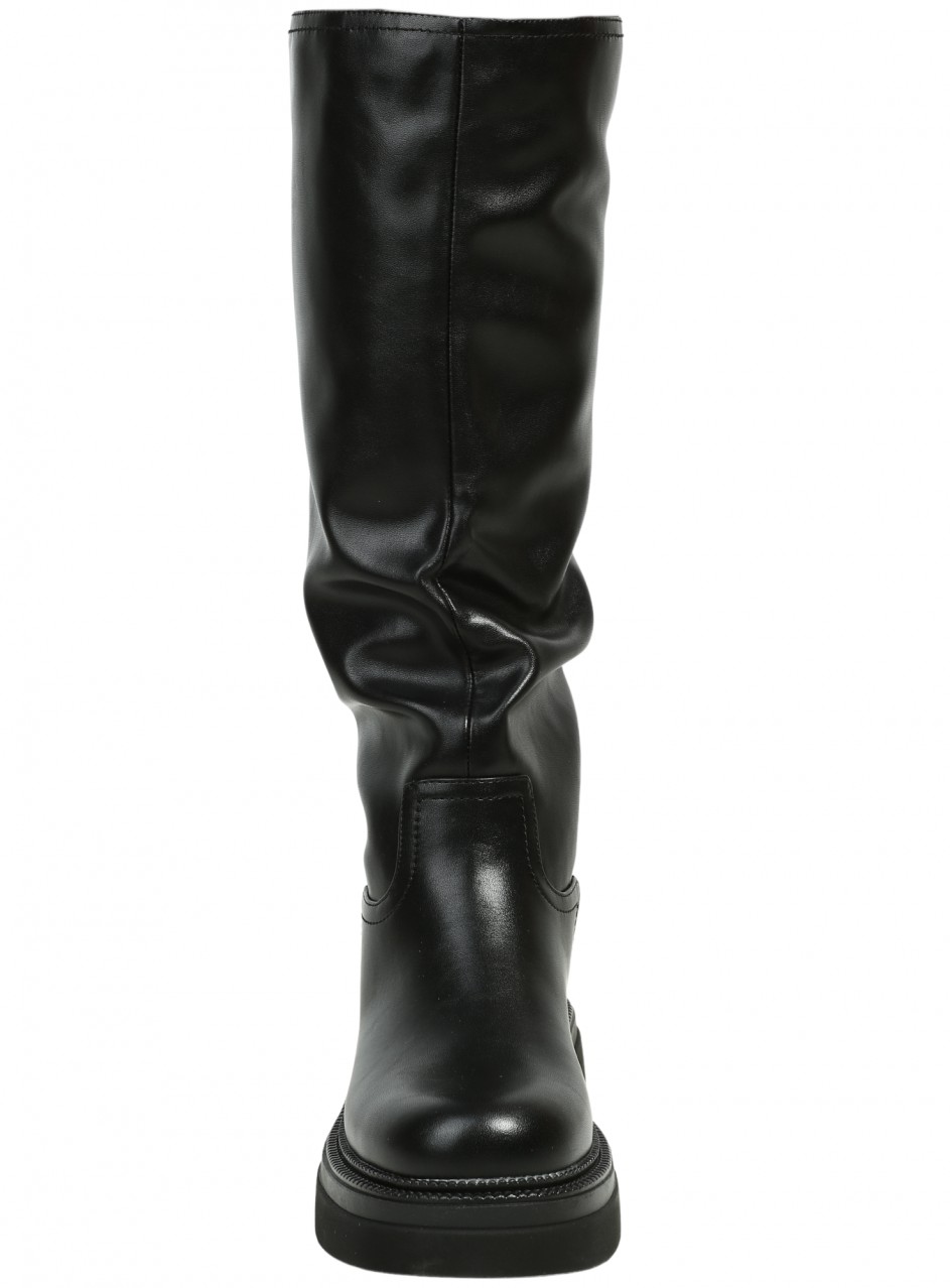 Ежедневни дамски ботуши от еко кожа в черно 0513-RZ2955 black