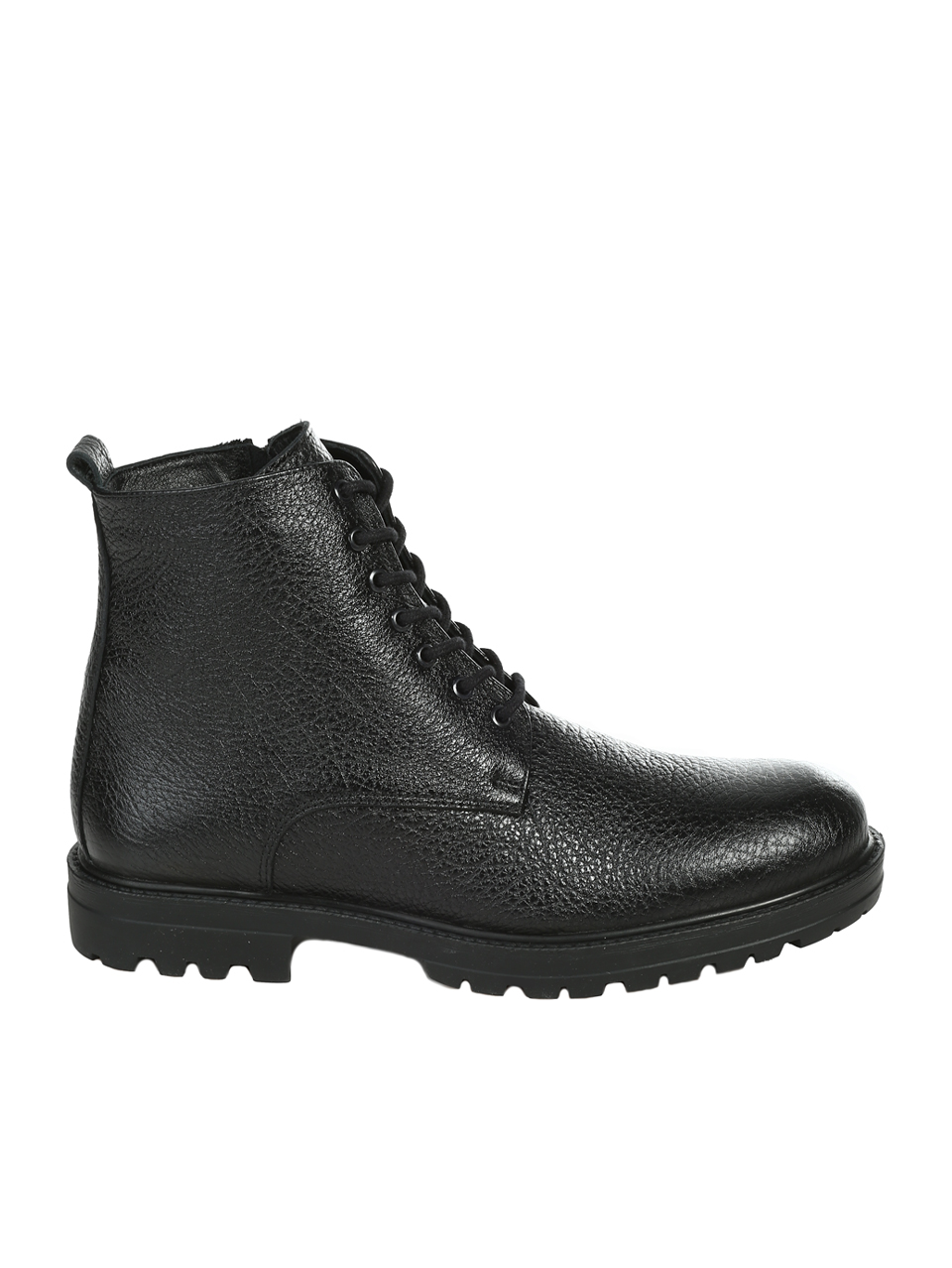 Ежедневни мъжки боти от естествена кожа в черно 6AT-25710 black