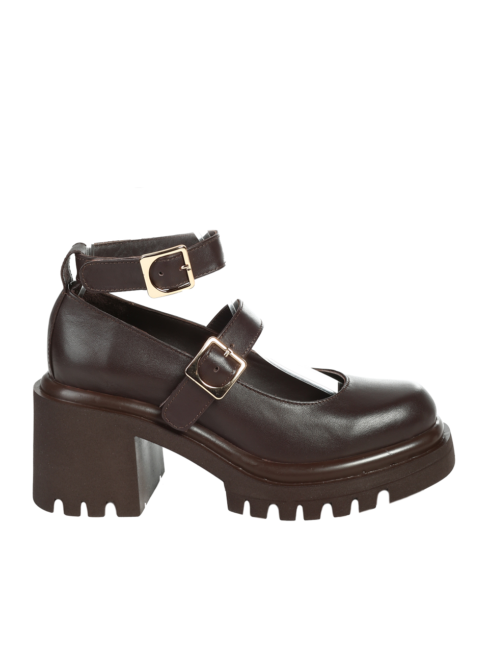 Ежедневни дамски обувки от естествена кожа в кафяво 3AT-25682 brown leather
