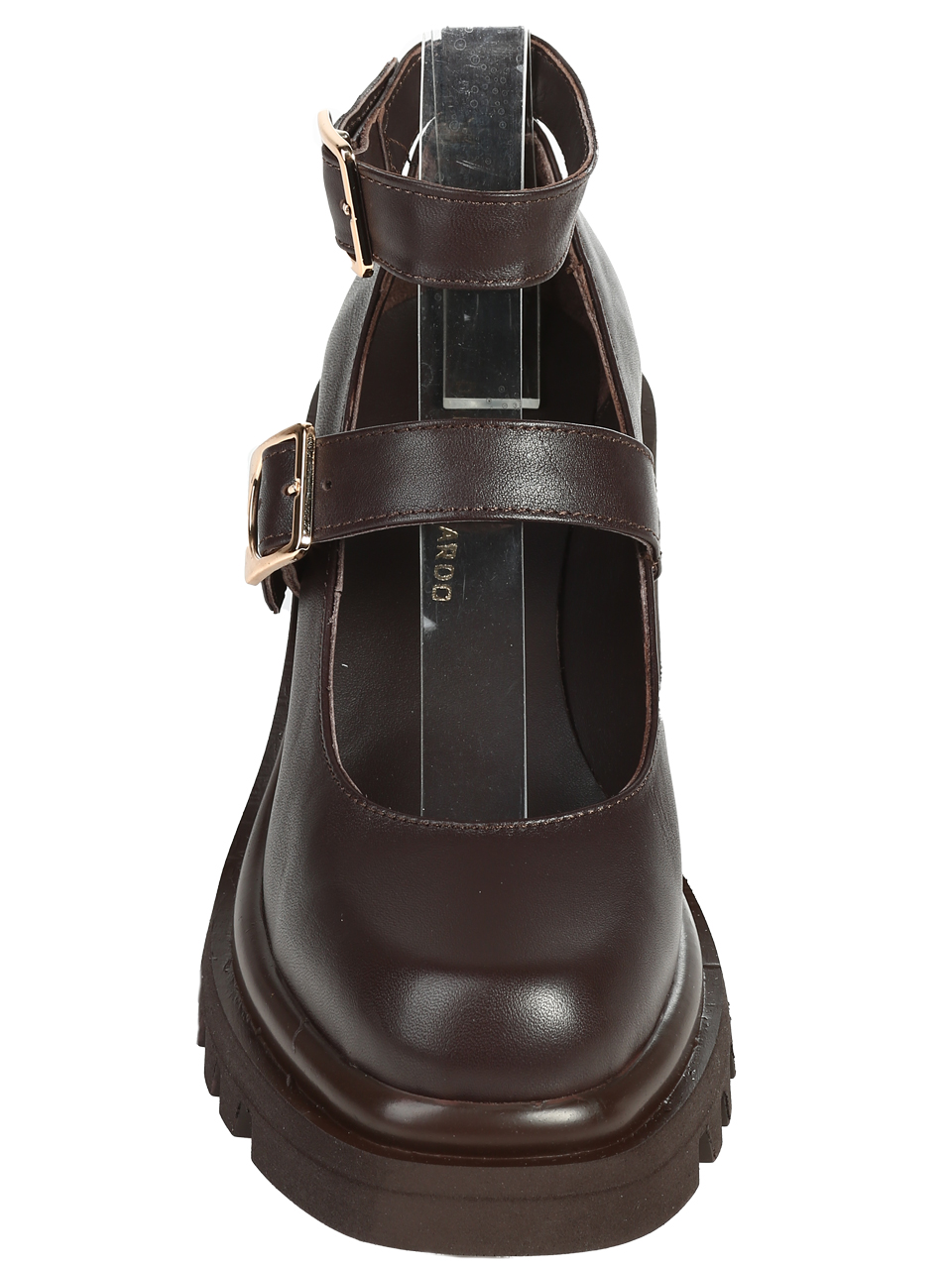 Ежедневни дамски обувки от естествена кожа в кафяво 3AT-25682 brown leather