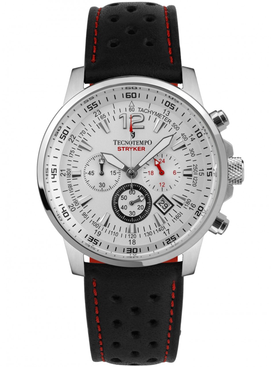 Tecnotempo - STRYKER - Chronograph 100M - Limited Edition  TT.100ST.LW (Leather / White)