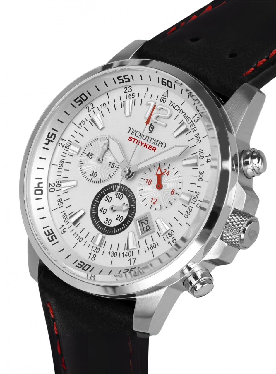 Tecnotempo - STRYKER - Chronograph 100M - Limited Edition  TT.100ST.LW (Leather / White)