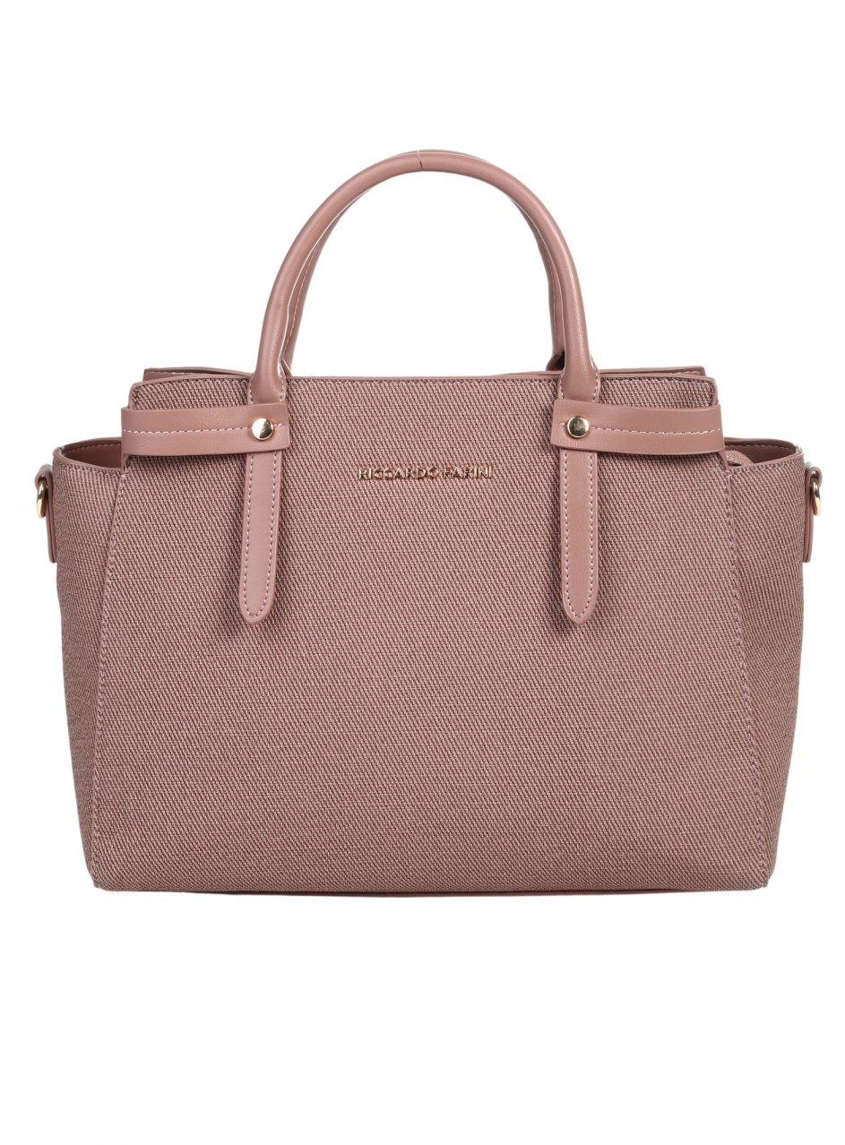 Ежедневна дамска чанта в цвят пепел от рози 9V-25641 brown/pink