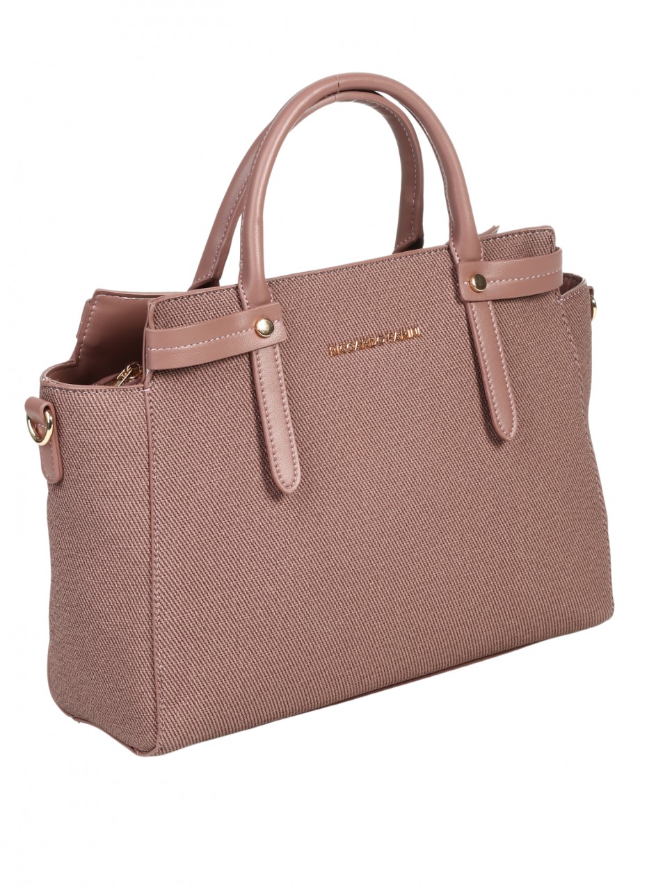 Ежедневна дамска чанта в цвят пепел от рози 9V-25641 brown/pink