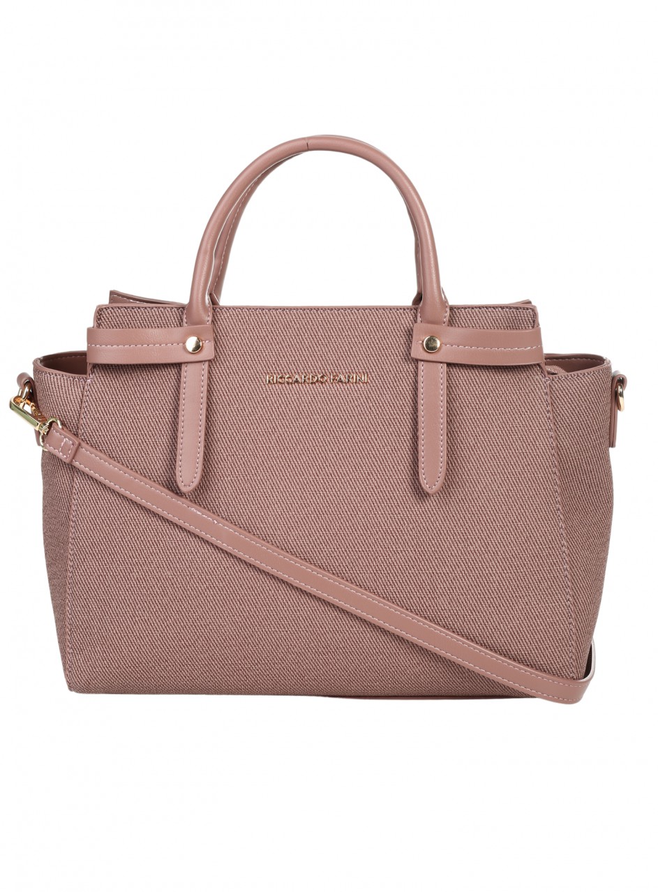 Ежедневна дамска чанта в цвят пепел от рози 9V-25641 brown/pink