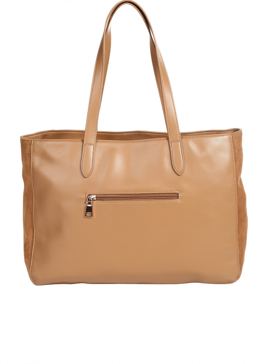 Ежедневна дамска чанта в бежово. 9V-25675 beige