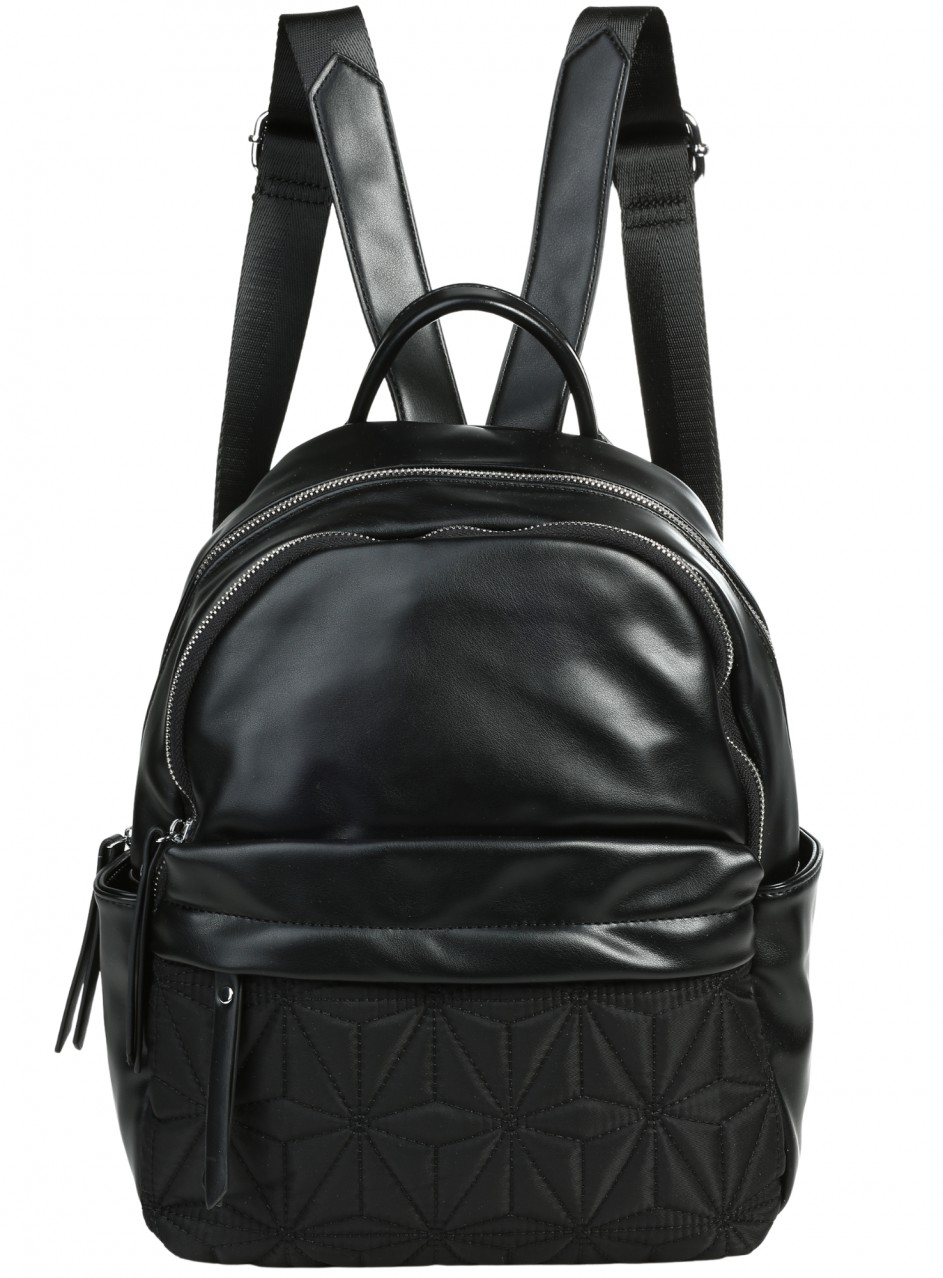 Ежедневна дамска раница в черно. 9Q-25678 negro