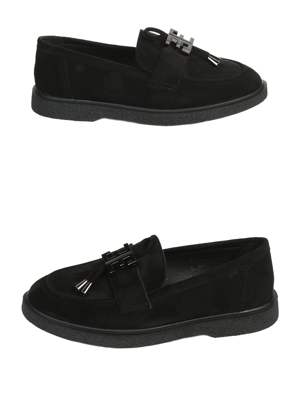 Ежедневни дамски обувки в черно. 3C-25622 black