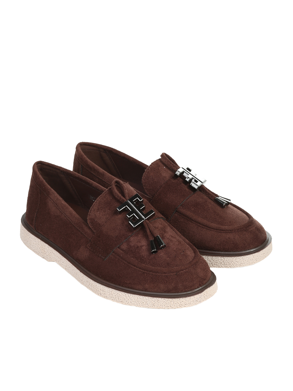Ежедневни дамски обувки в кафяво 3C-25622 brown