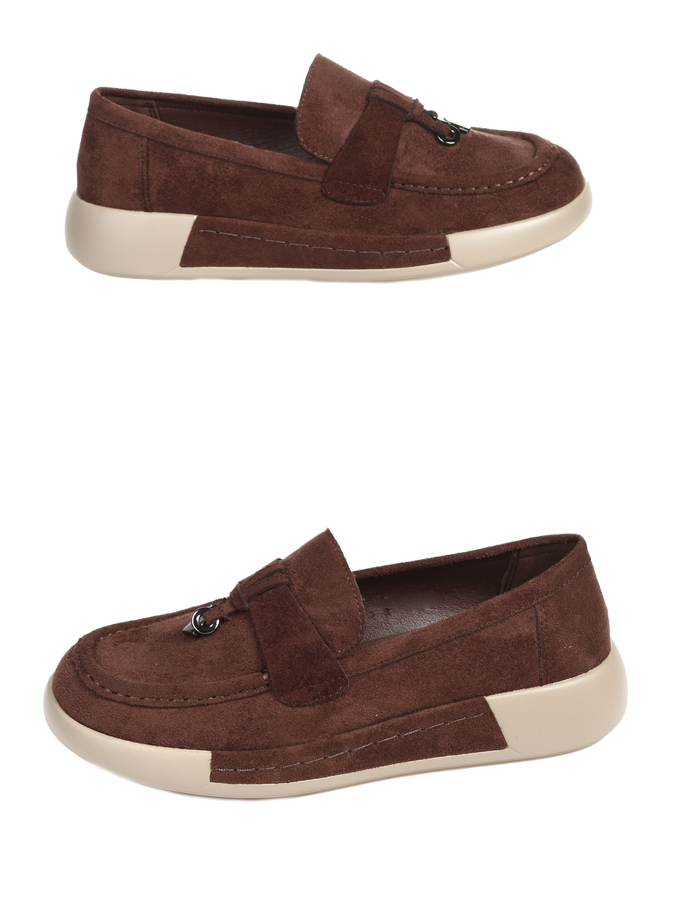 Ежедневни дамски обувки в кафяво 3C-25623 brown
