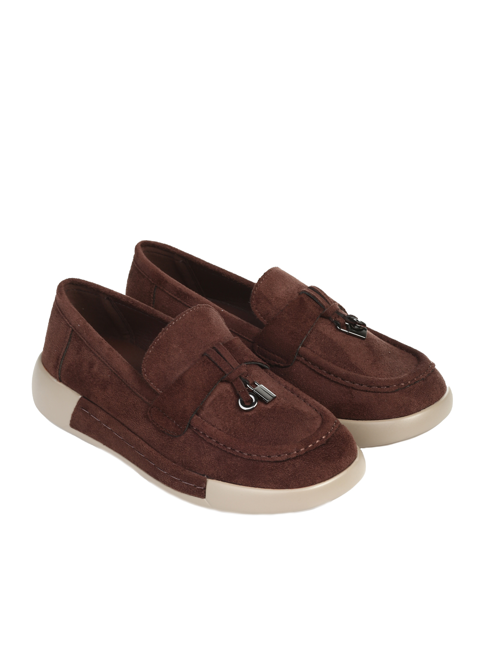 Ежедневни дамски обувки в кафяво 3C-25623 brown