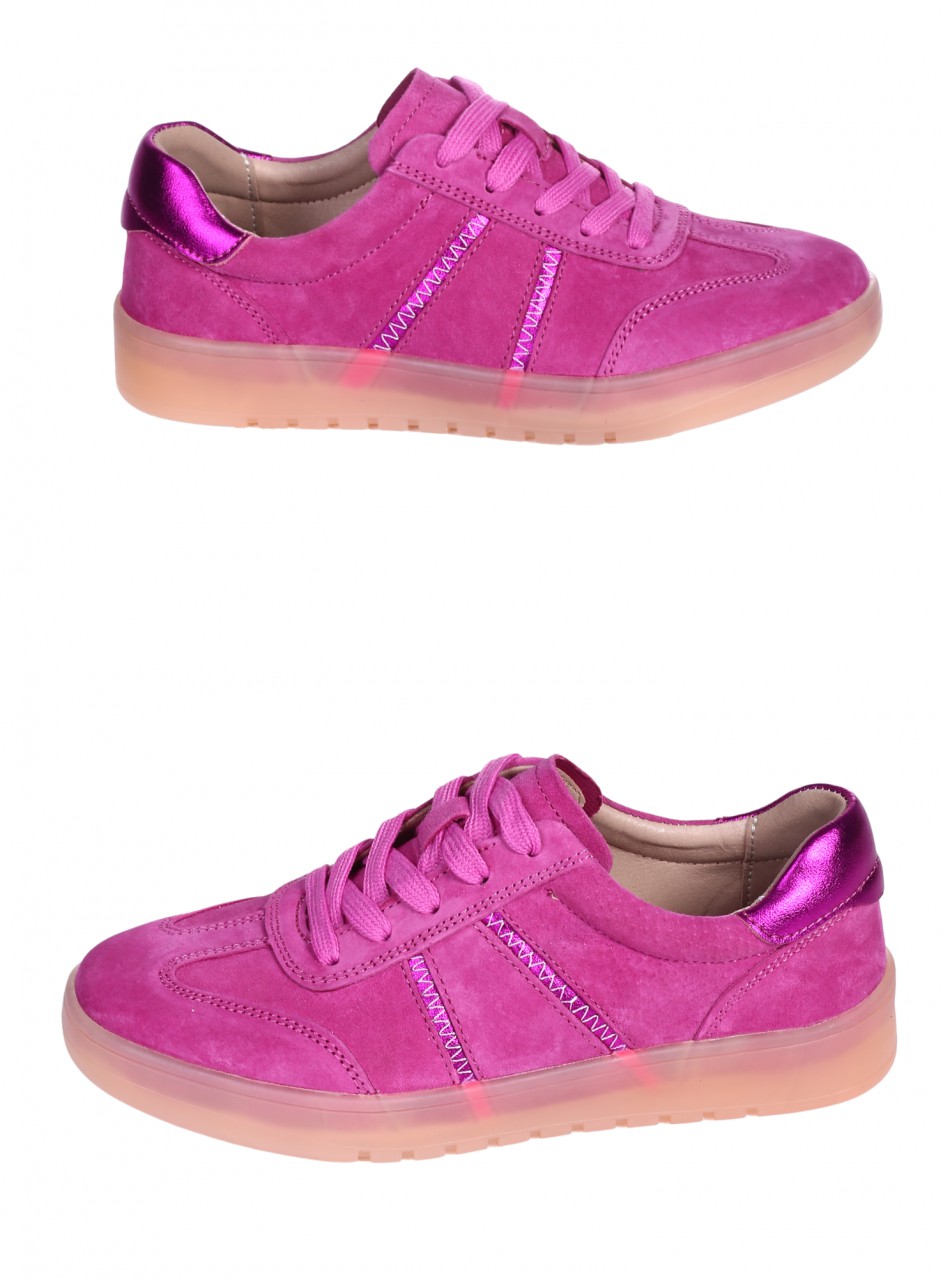 Ежедневни дамски обувки от естествен велур 3AF-26016 fuxia