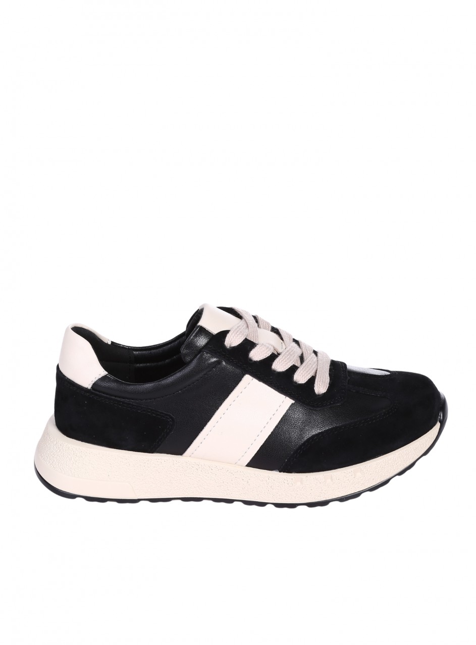 Ежедневни дамски обувки на платформа от естествена кожа 3AF-26027 black