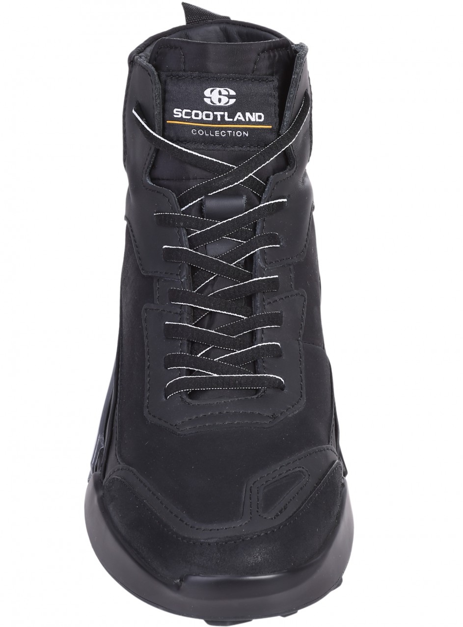 Ежедневни олекотени мъжки боти от естествена кожа и набук 152-18486 S1 black 