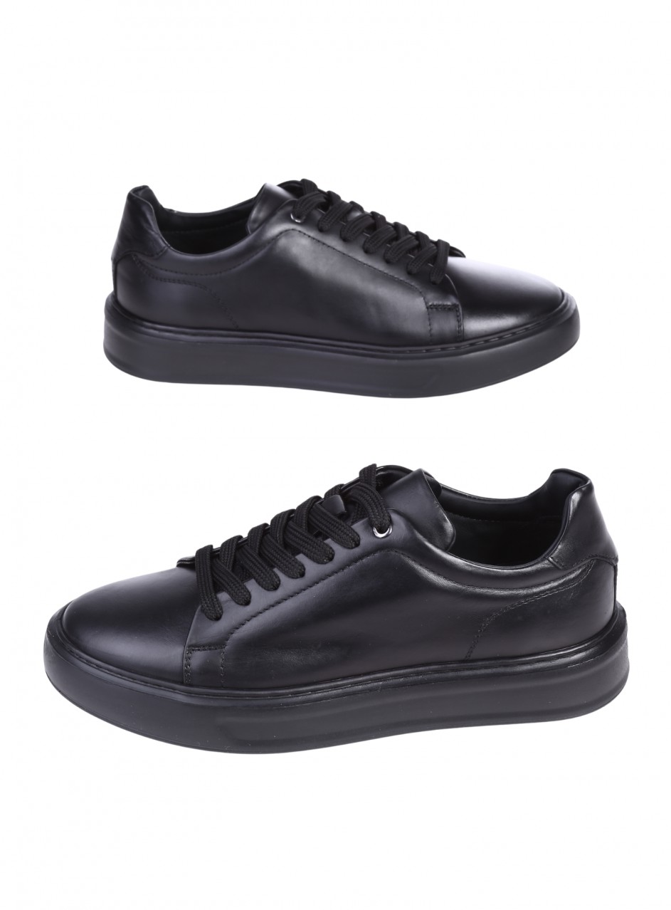 Ежедневни мъжки обувки от естествена кожа 152-18661 S1 black