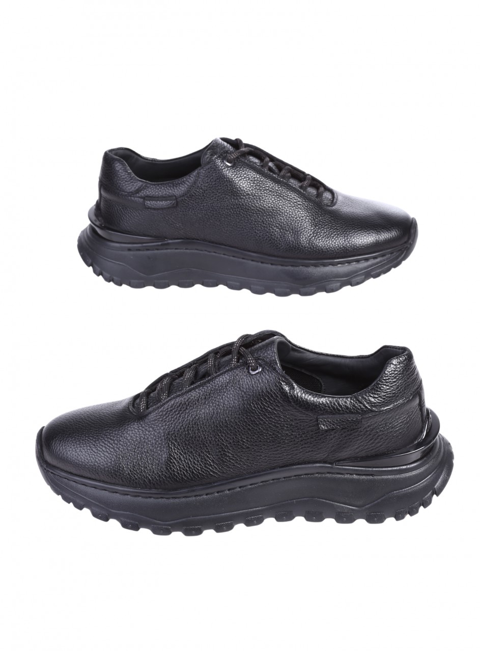 Ежедневни олекотени мъжки обувки от естествена кожа 152-20252 S1 black