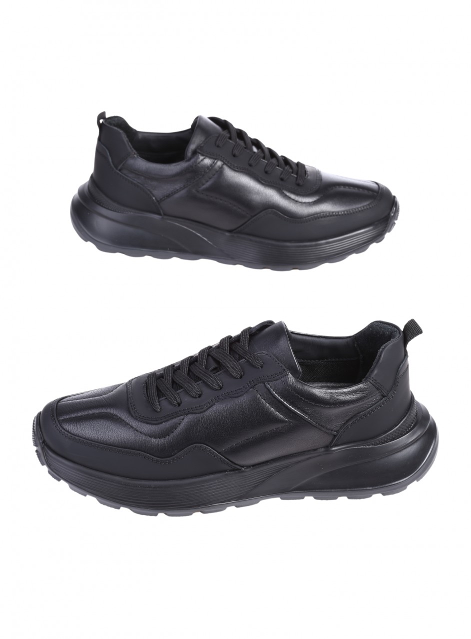 Ежедневни олекотени мъжки обувки от естествена кожа 152-20342 S1 black