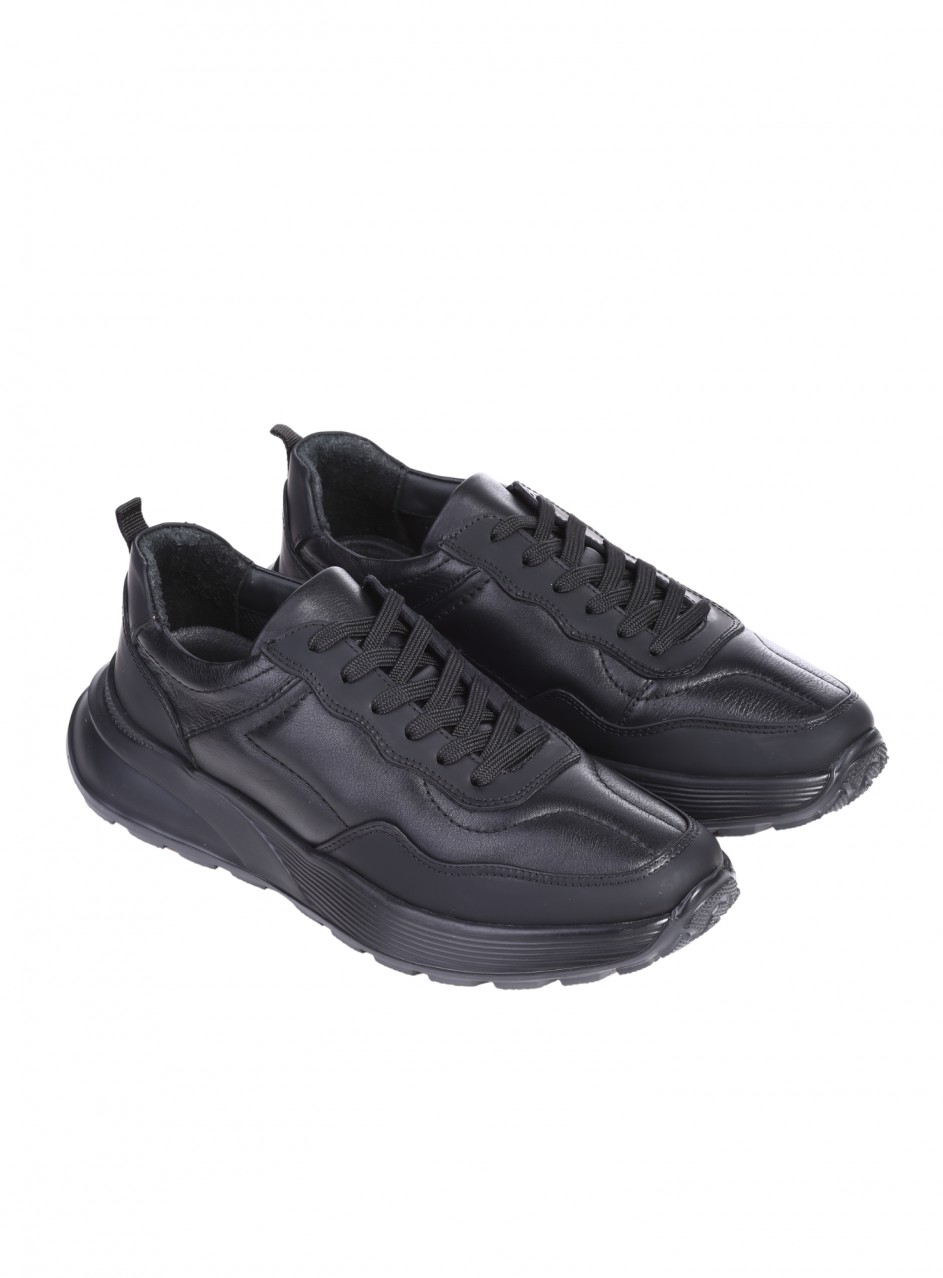 Ежедневни олекотени мъжки обувки от естествена кожа 152-20342 S1 black